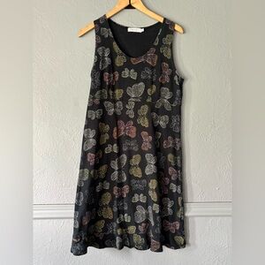 Fresh Produce | tank style | butterfly print | ruffle bottom | dress | M